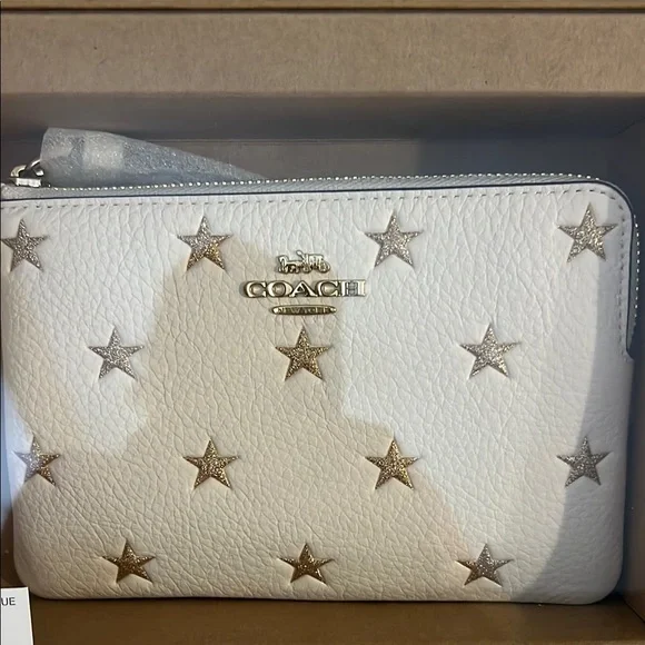 Coach Ivory Star-Studded Wristlet - Picture 3 of 4